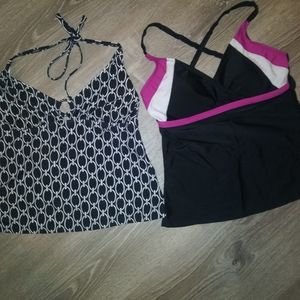 Lot of 2 tank / bathing suit top size 6
